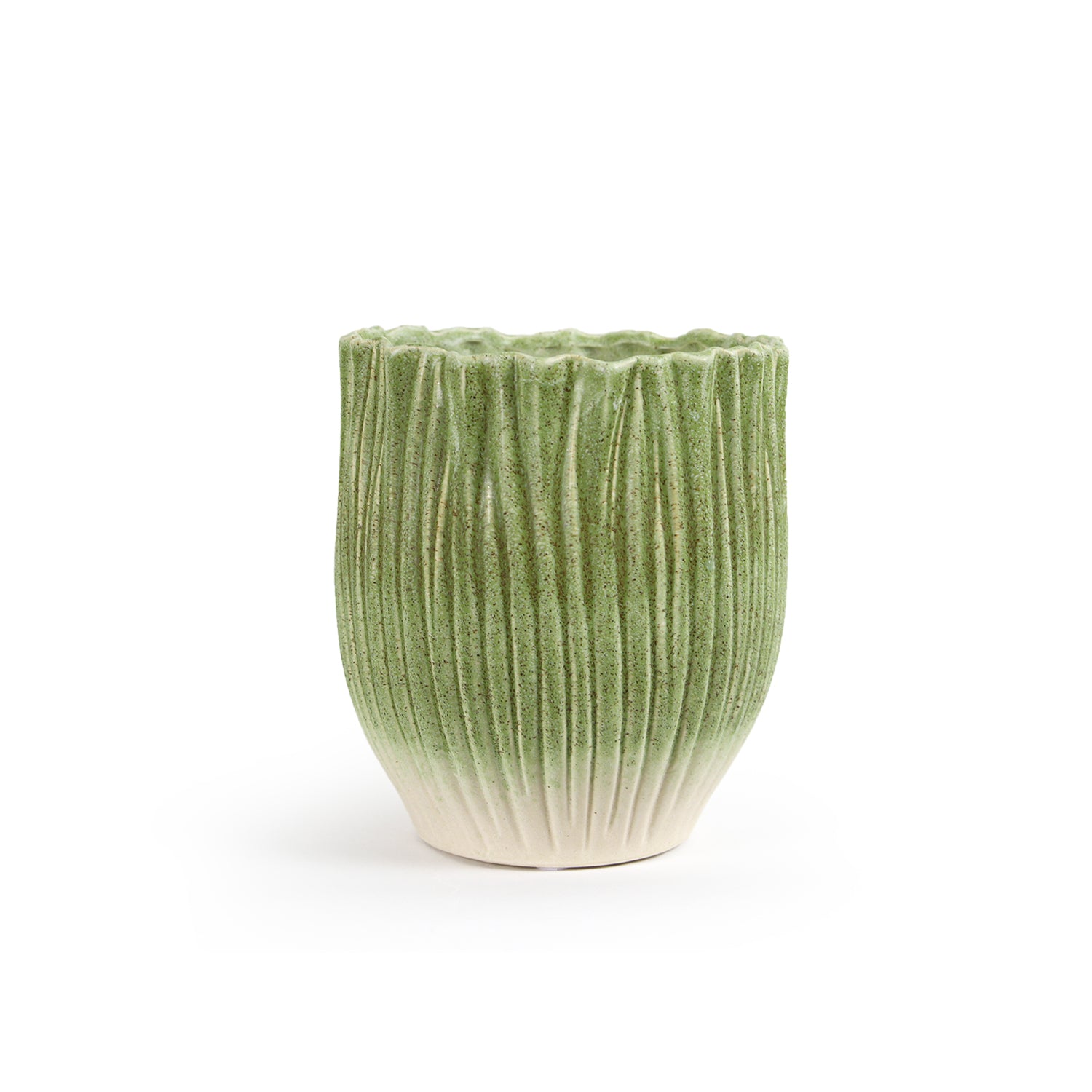 Galore Home Duet Serenade vaso ceramica verde small volant