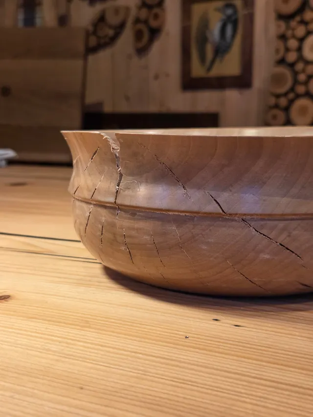 Il nido del picchio Vaso in ciliegio vaso legno nodo a vista