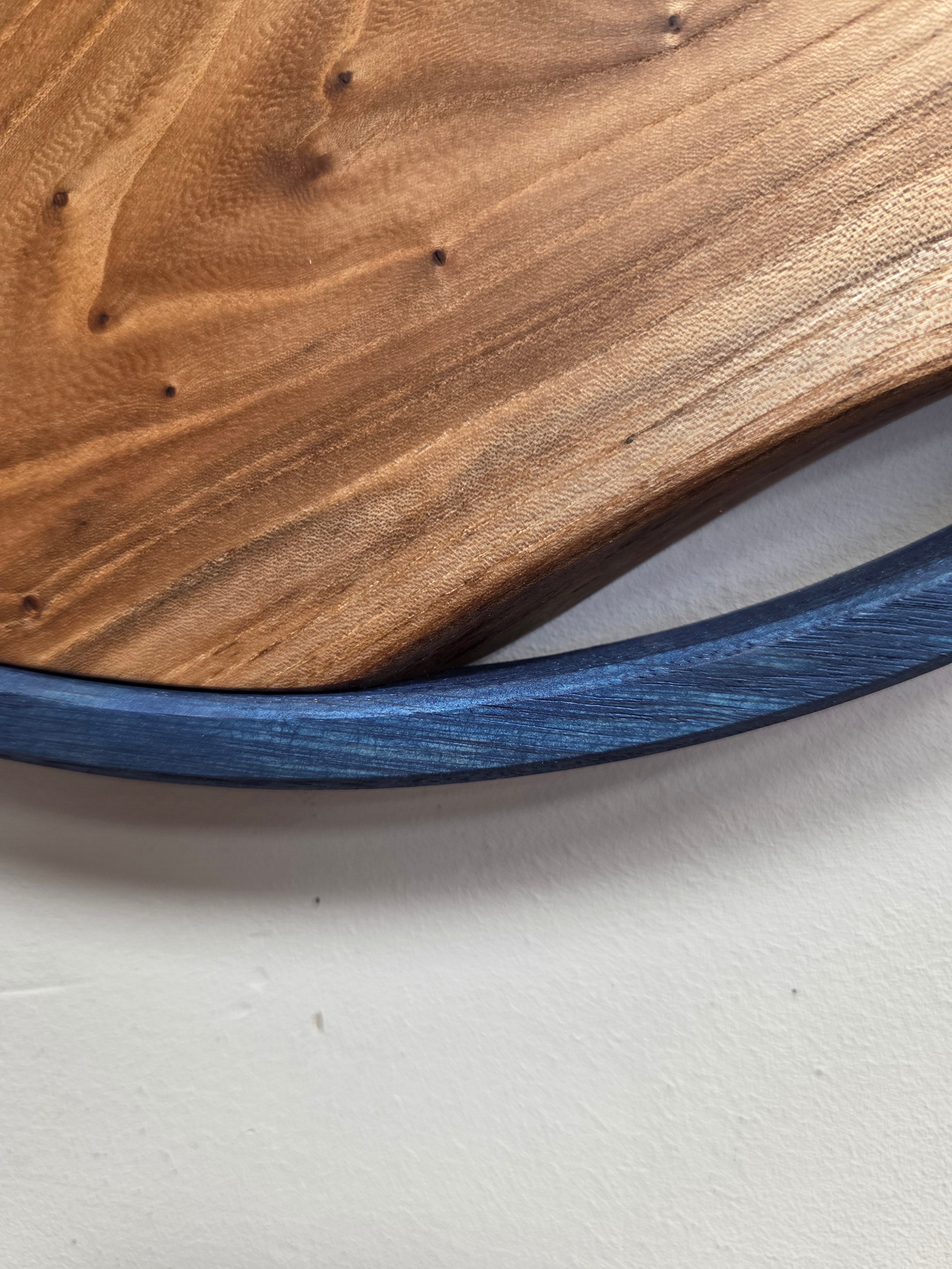Il nido del picchio orologio da parete legno 42 cm blu