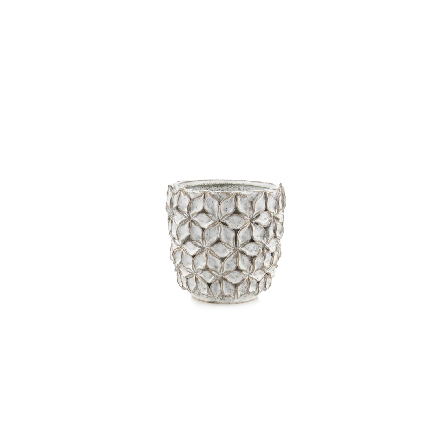 Galore Home Lotus vaso ceramica bianco piccolo loto
