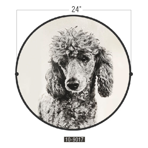 Galore Home Poodle quadro rotondo barboncino 61 cm