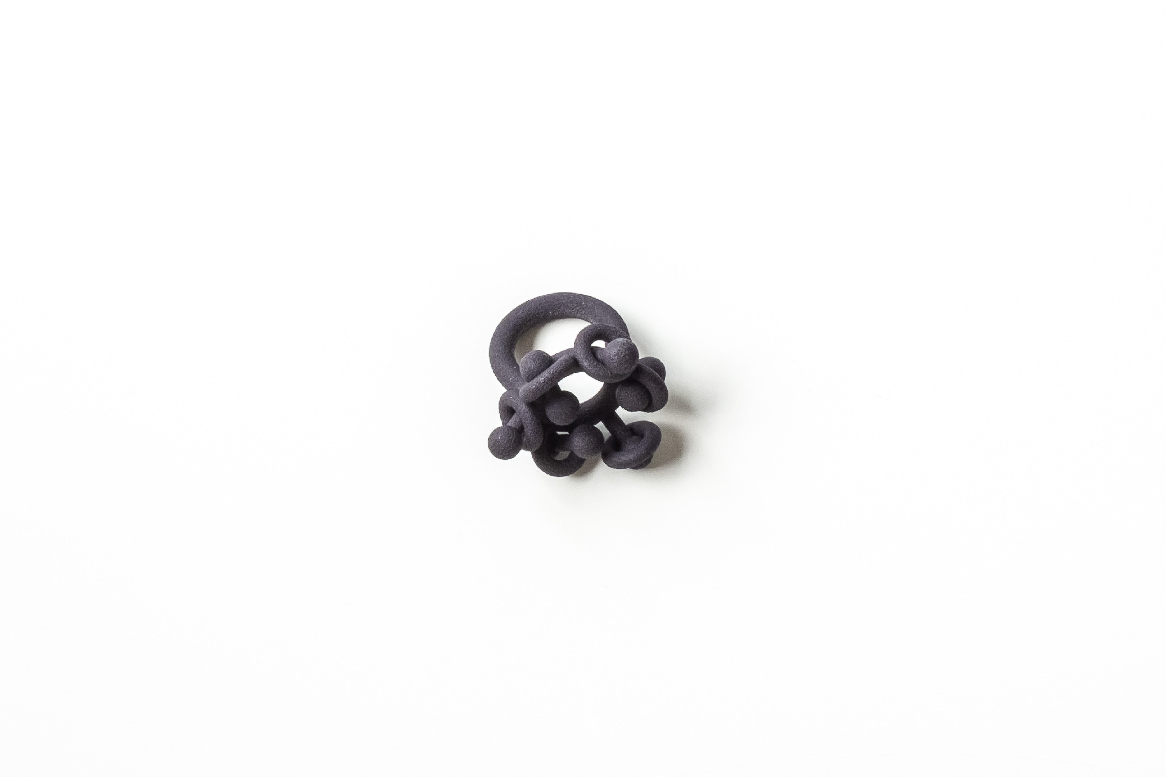 Cyrcus Design Molecular anello nylon nero stampa 3D