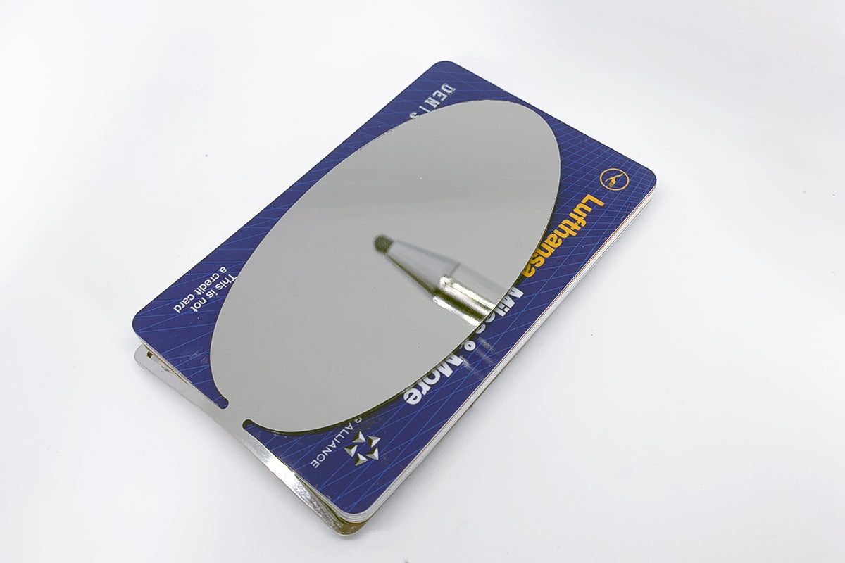 Cyrcus Design Mirror Card Holder Ellisse porta carte acciaio specchio