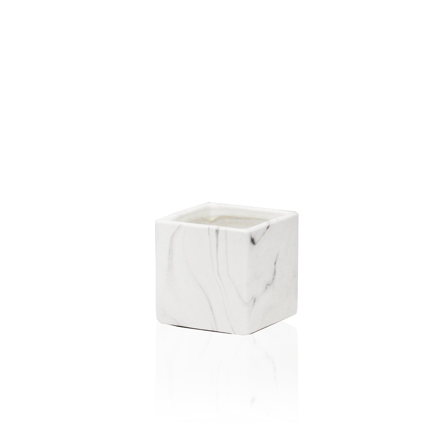 Galore Home Square vaso ceramica marmo orchidea