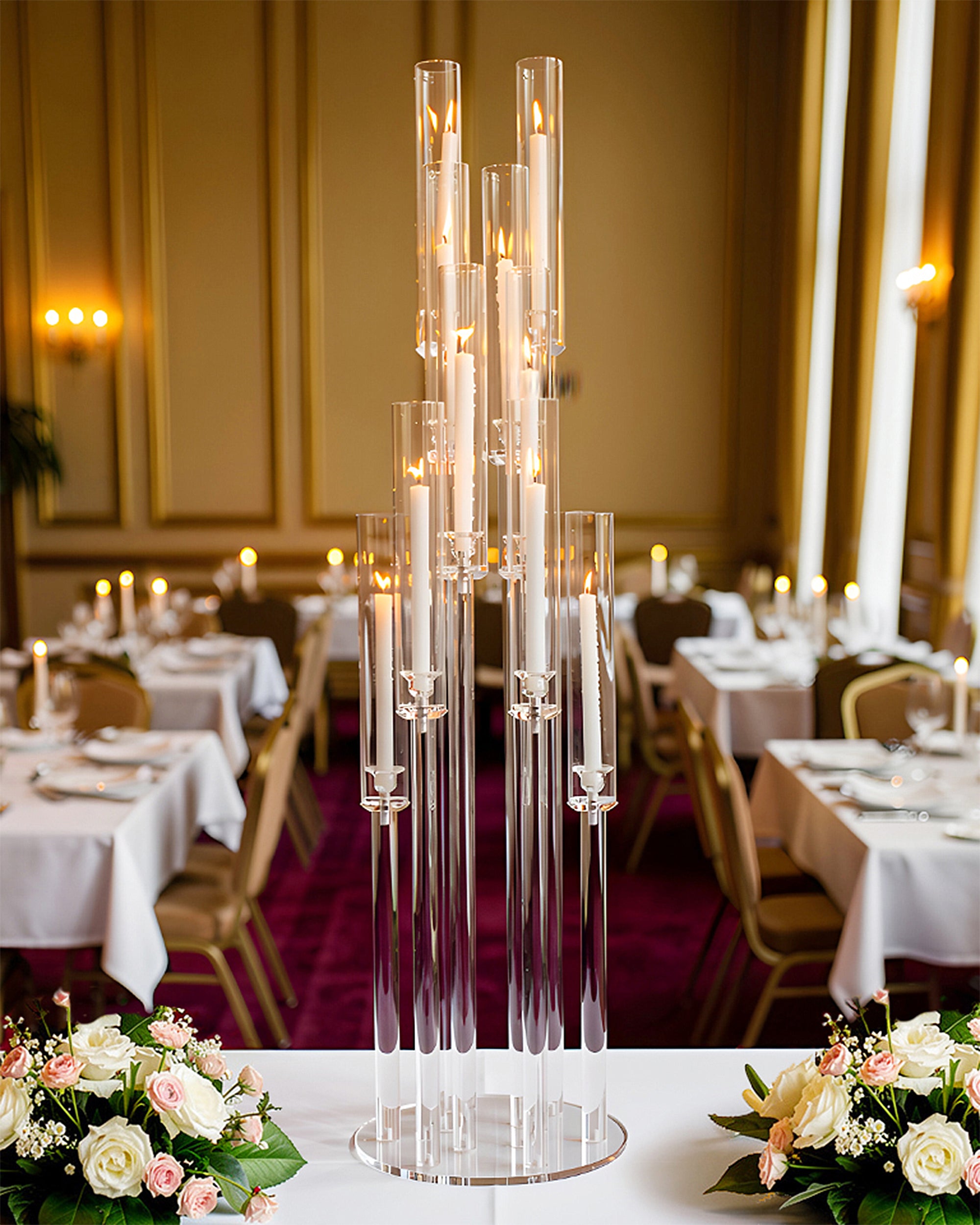 Galore Home Diamond Glow candelabro acrilico 10 fiamme