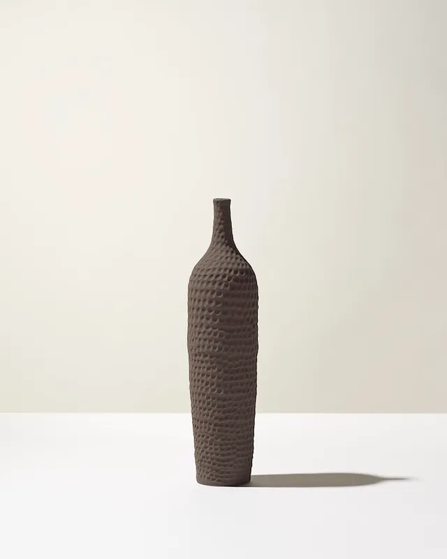 Ceramica Gatti 1928 Battuti Mi CB105 vaso marrone