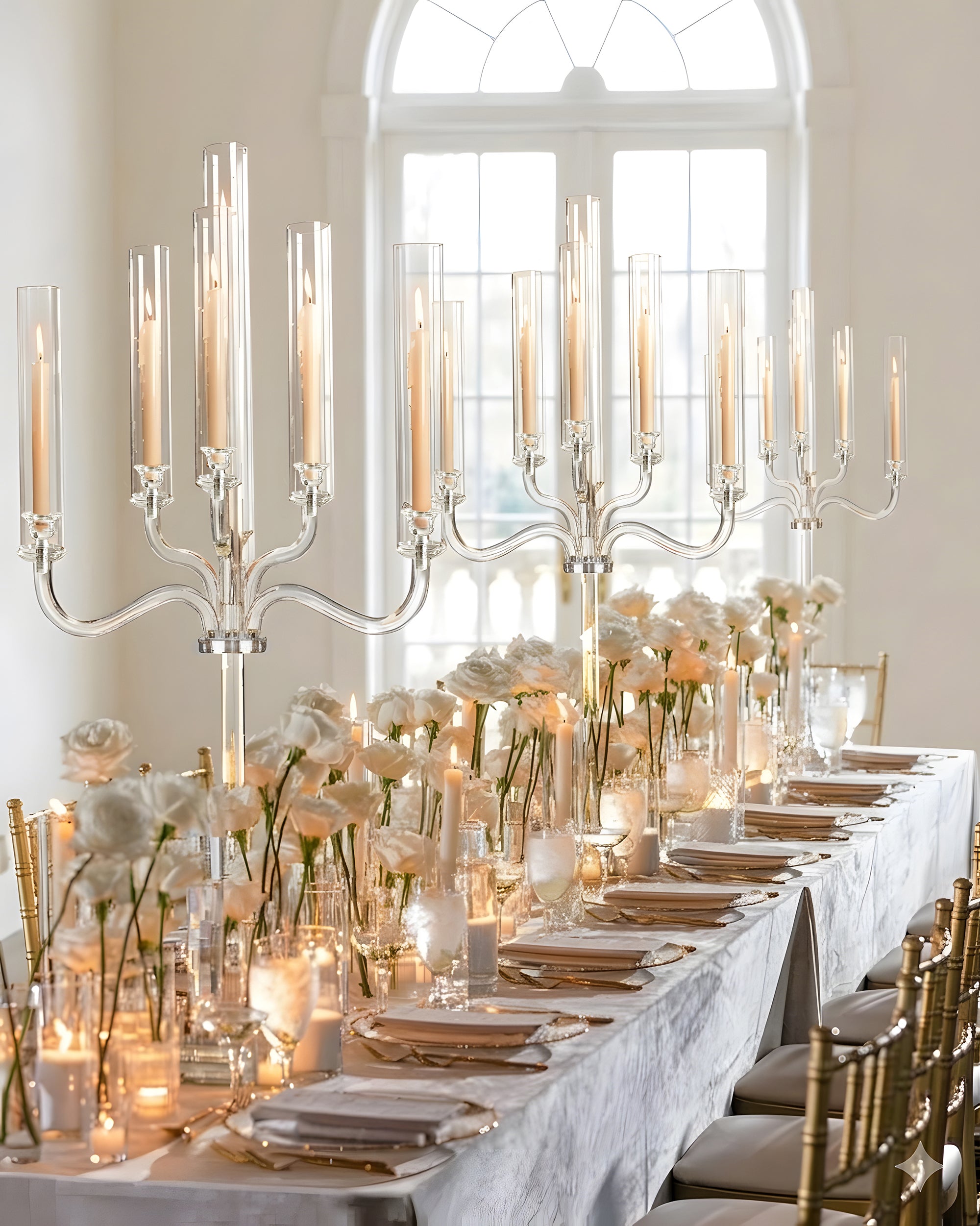 Galore Home 11-3425 candelabro 7 bracci acrilico