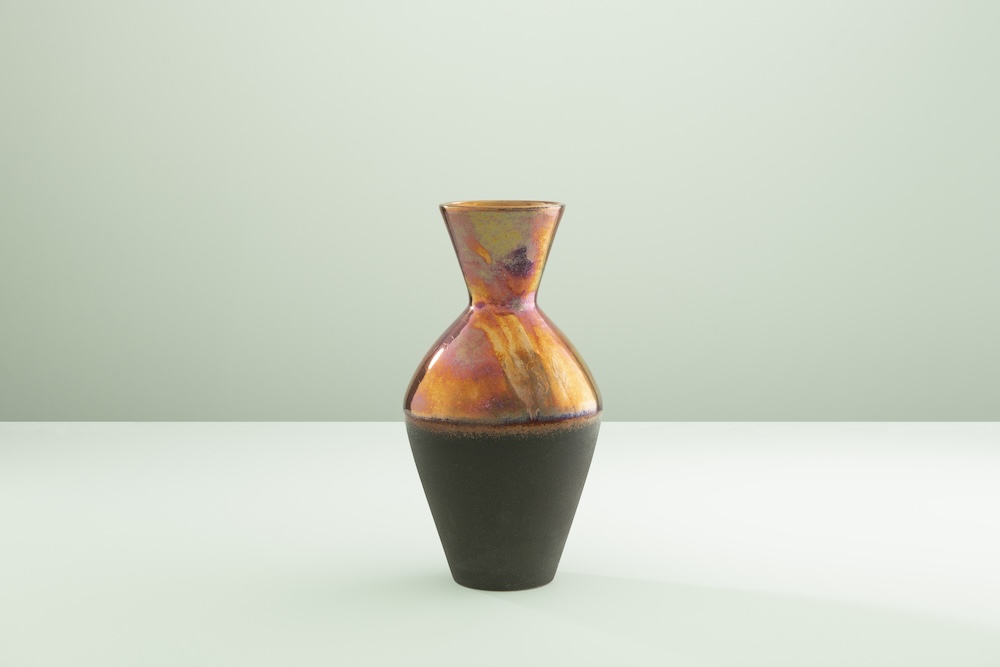 Ceramica Gatti 1928 Riflesso RM731N vaso luna piccola lustro