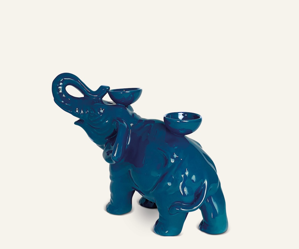 Ceramica Gatti 1928 Luce Selvaggia Elefante statua ceramica multicolore