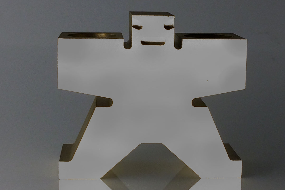 Cyrcus Design Sumo candelabro ottone piccola scultura