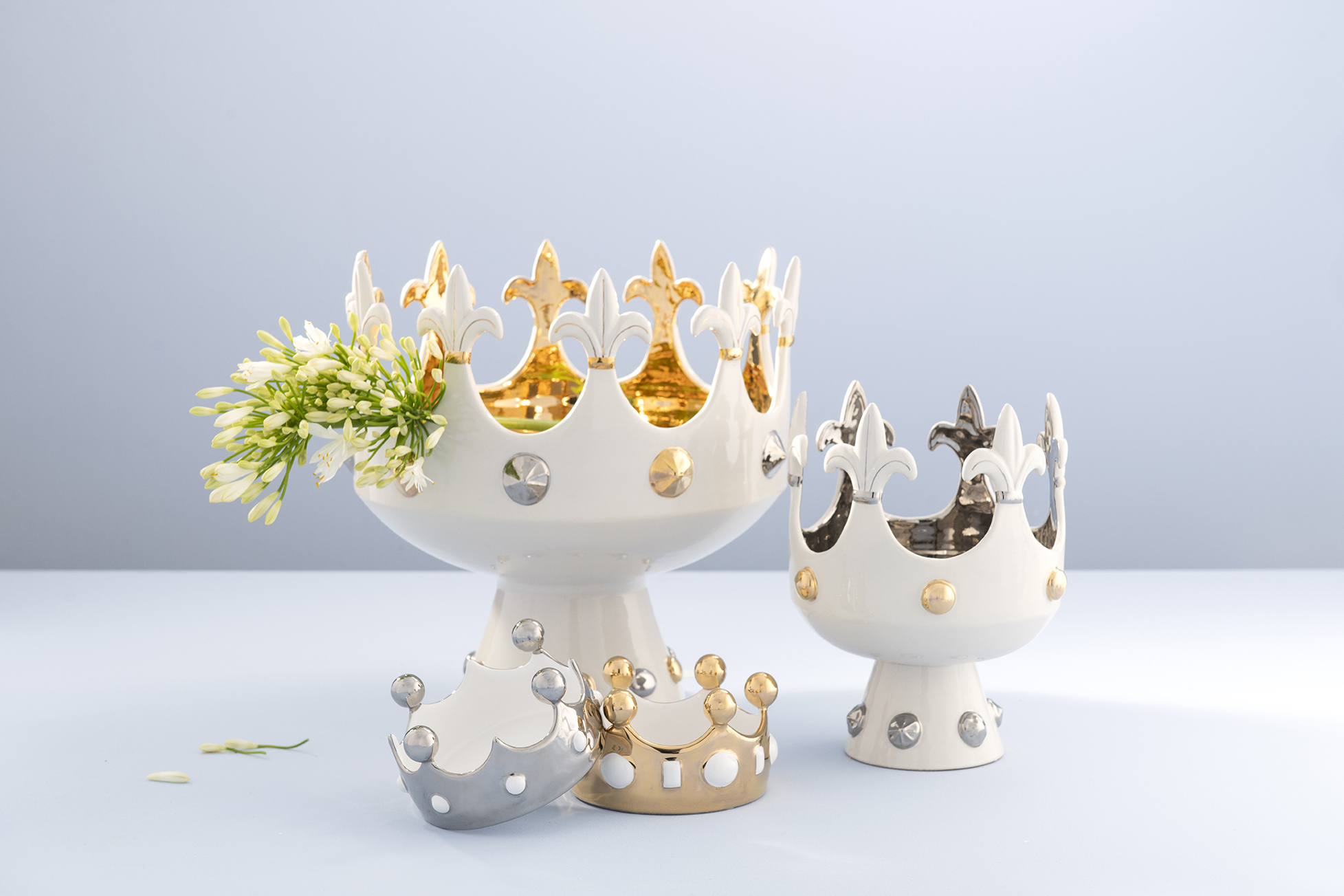Ceramica Gatti 1928 Queen Carla Media LC001M corona oro