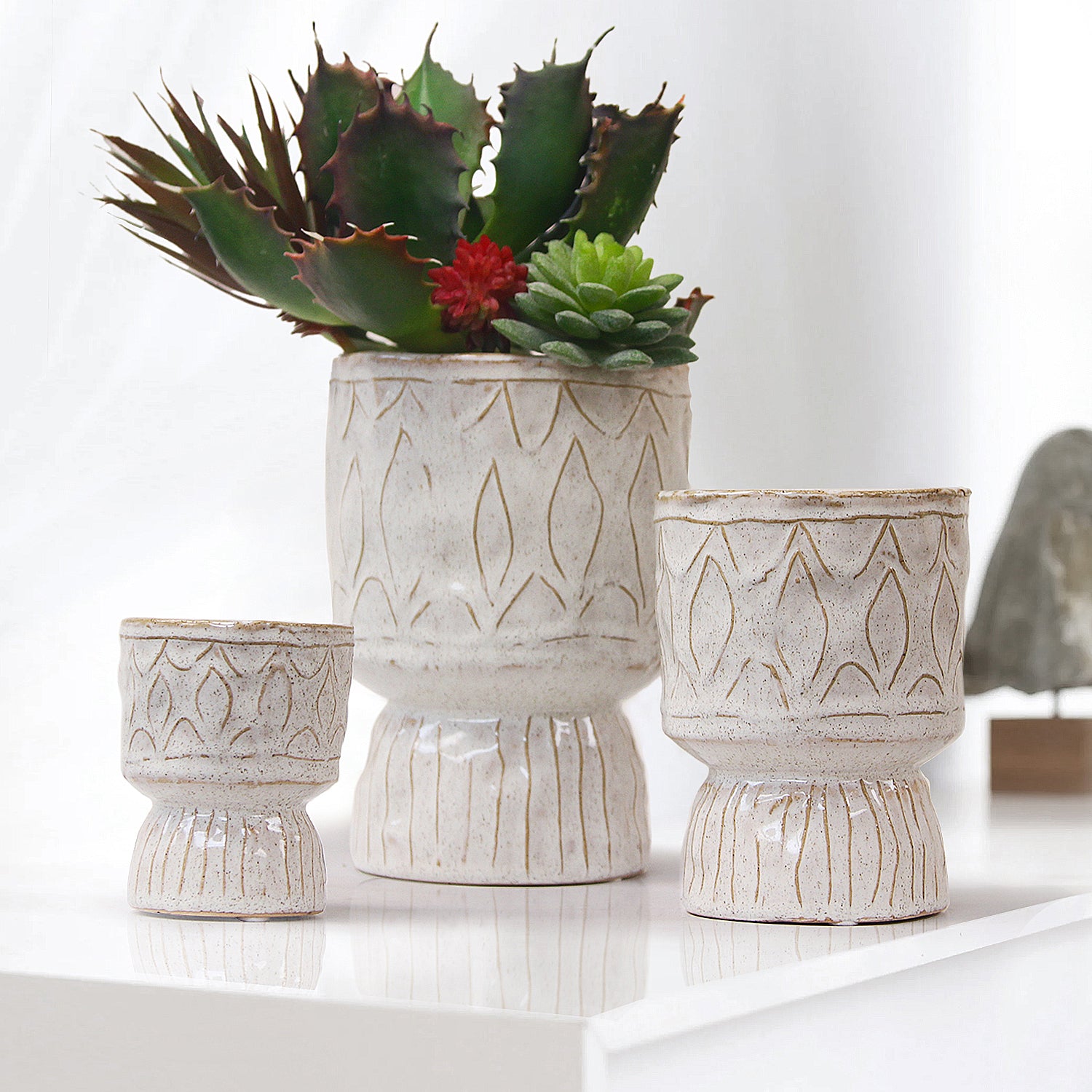 Galore Home Ceramic Chalice Portavaso Ceramica Small