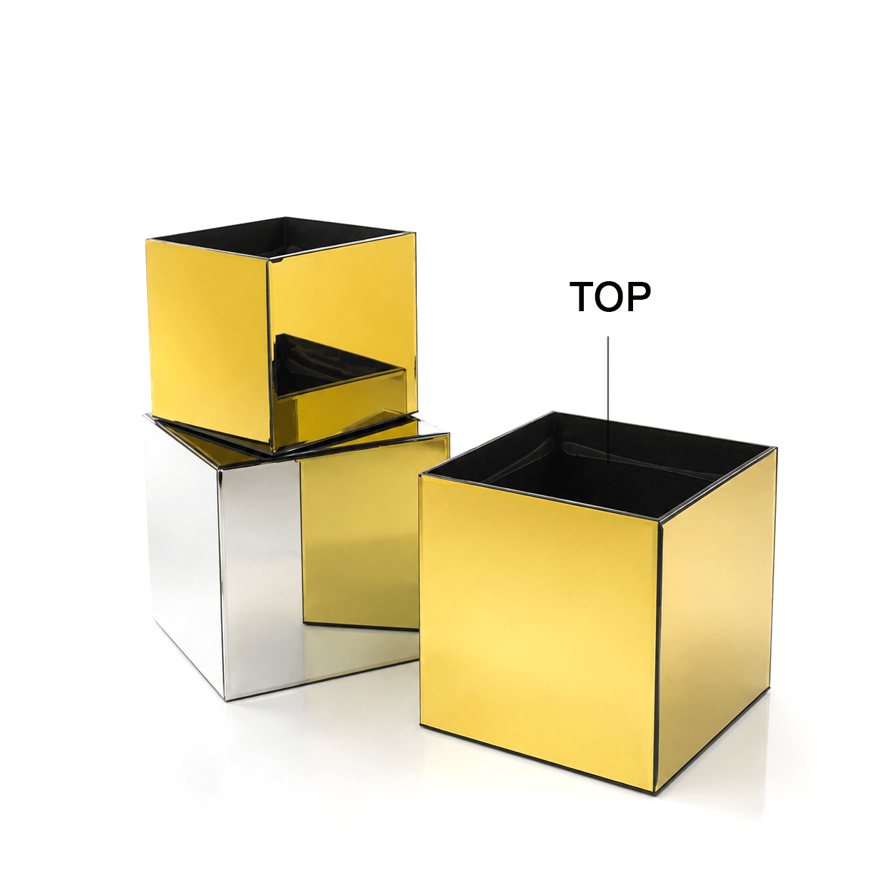 Galore Home Floral Aquarium vaso G3032 oro a specchio