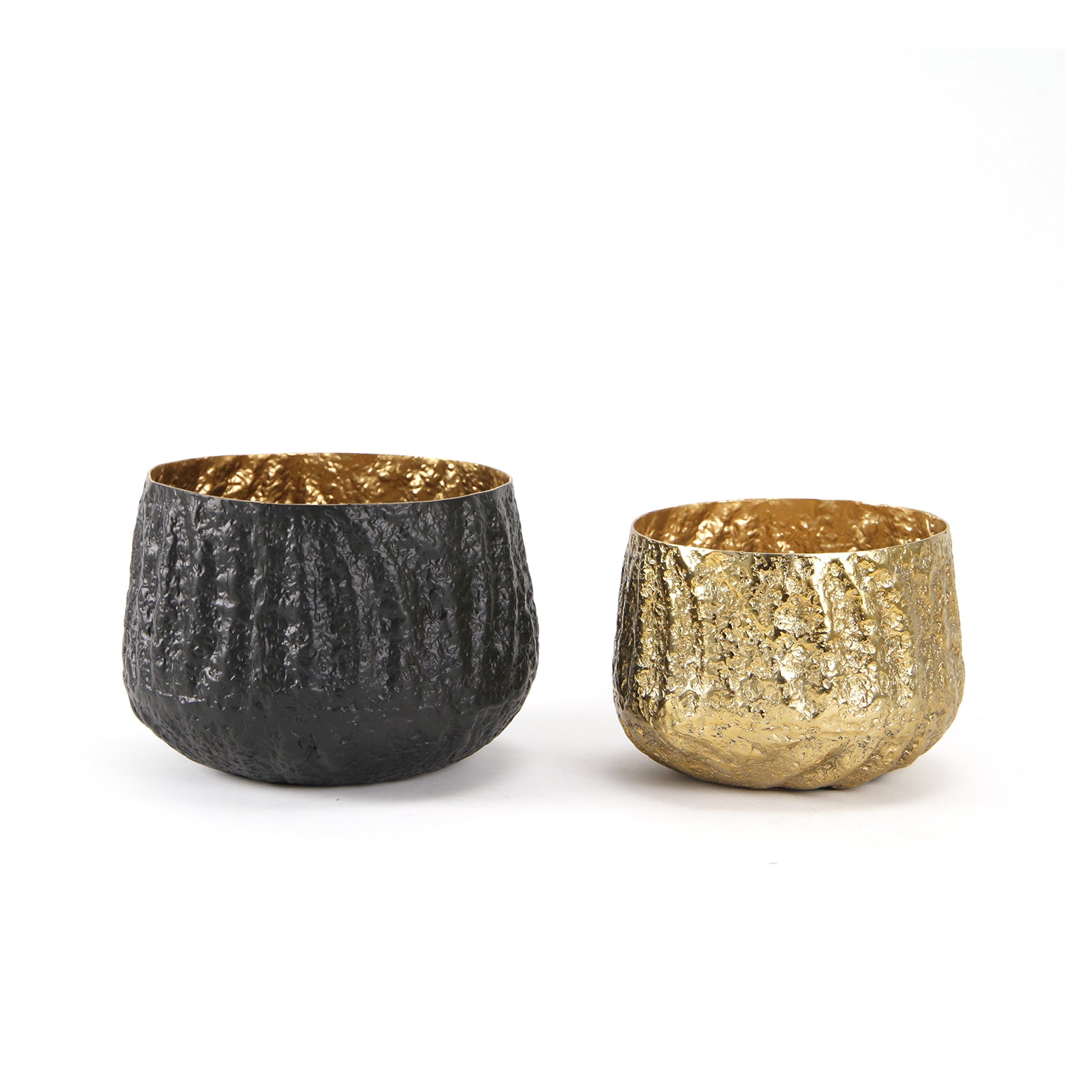 Galore Home Crushed vaso alluminio oro 11 cm
