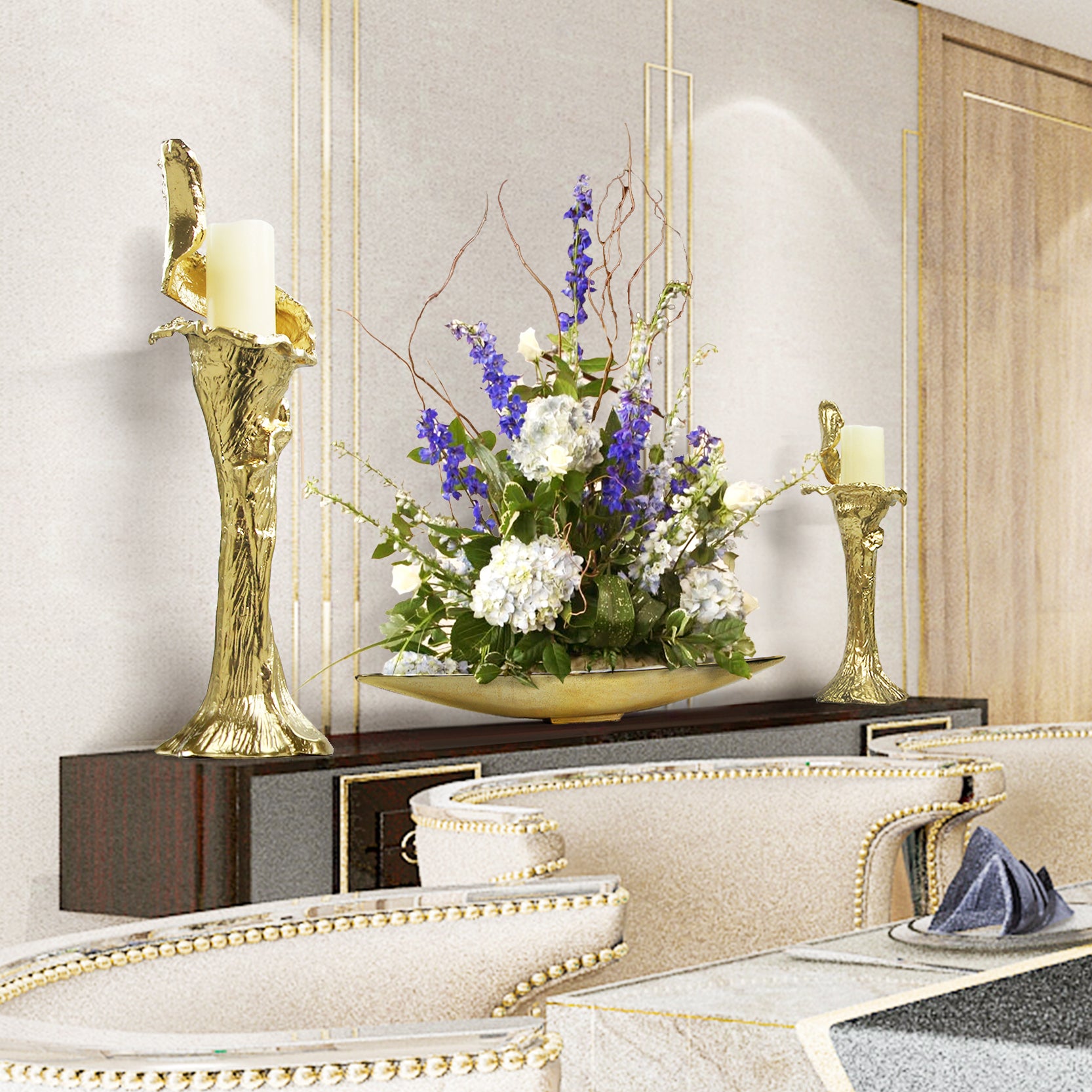 Galore Home Molten Metal portacandele grande ottone