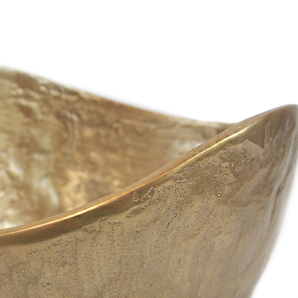 Galore Home Metal Display Bowl Ciotola Alluminio Oro Large