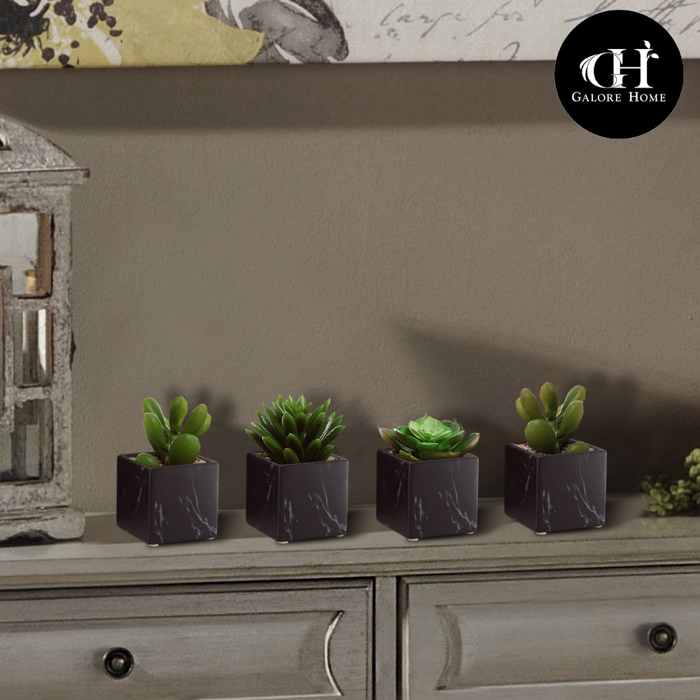 Galore Home Square vaso ceramica marmo orchidea