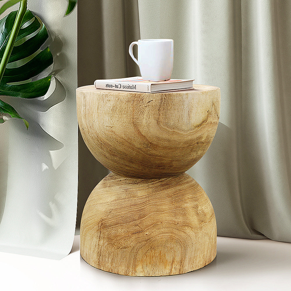 Galore Home Evoke tavolino sgabello legno naturale 46 cm