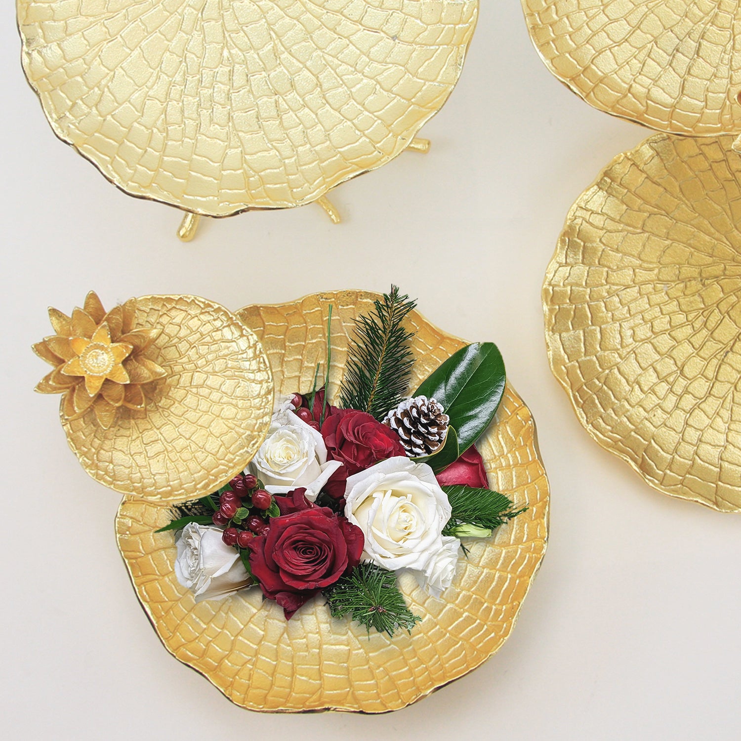 Galore Home Victoria coppa alluminio oro due piani