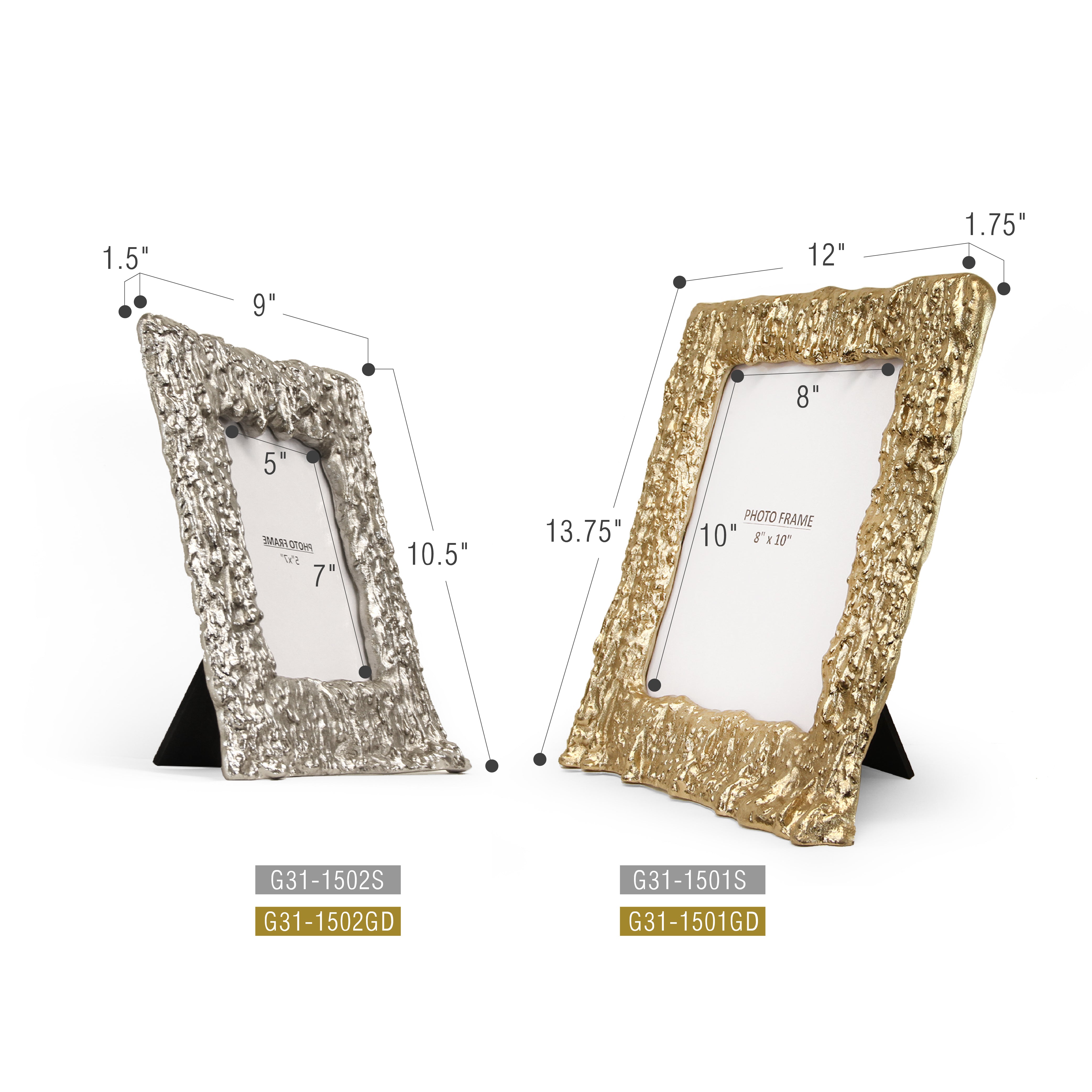 Galore Home Horizon cornice foto alluminio oro 8x10