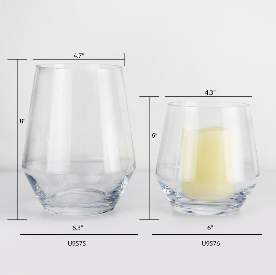 Galore Home Lantern Vases vaso vetro U9575 set 12 pezzi