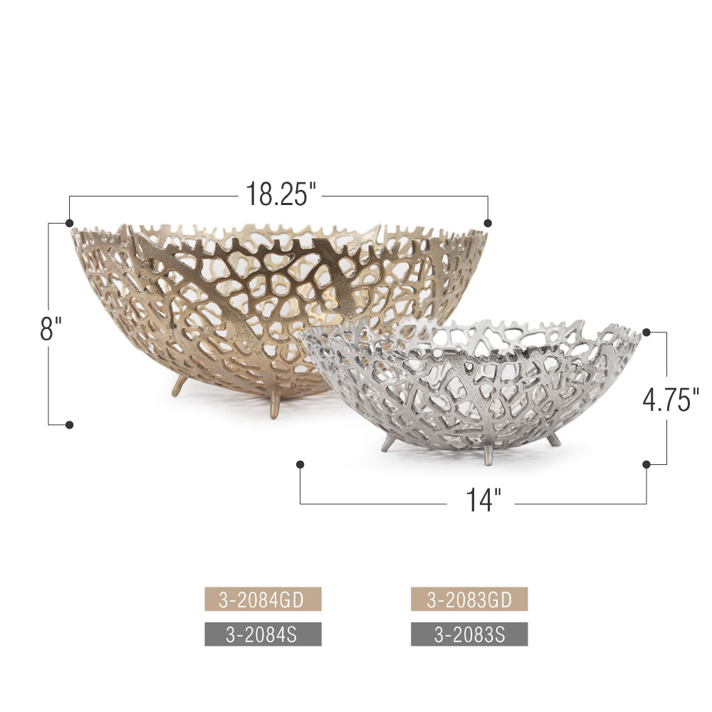 Galore Home Marine ciotola alluminio corallo