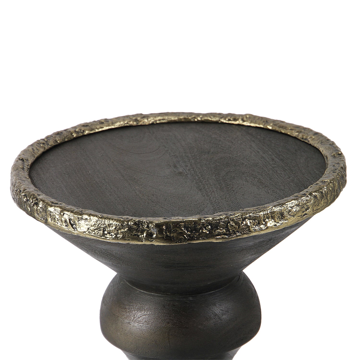 Galore Home Rustic Fusion End Table tavolino legno nero oro