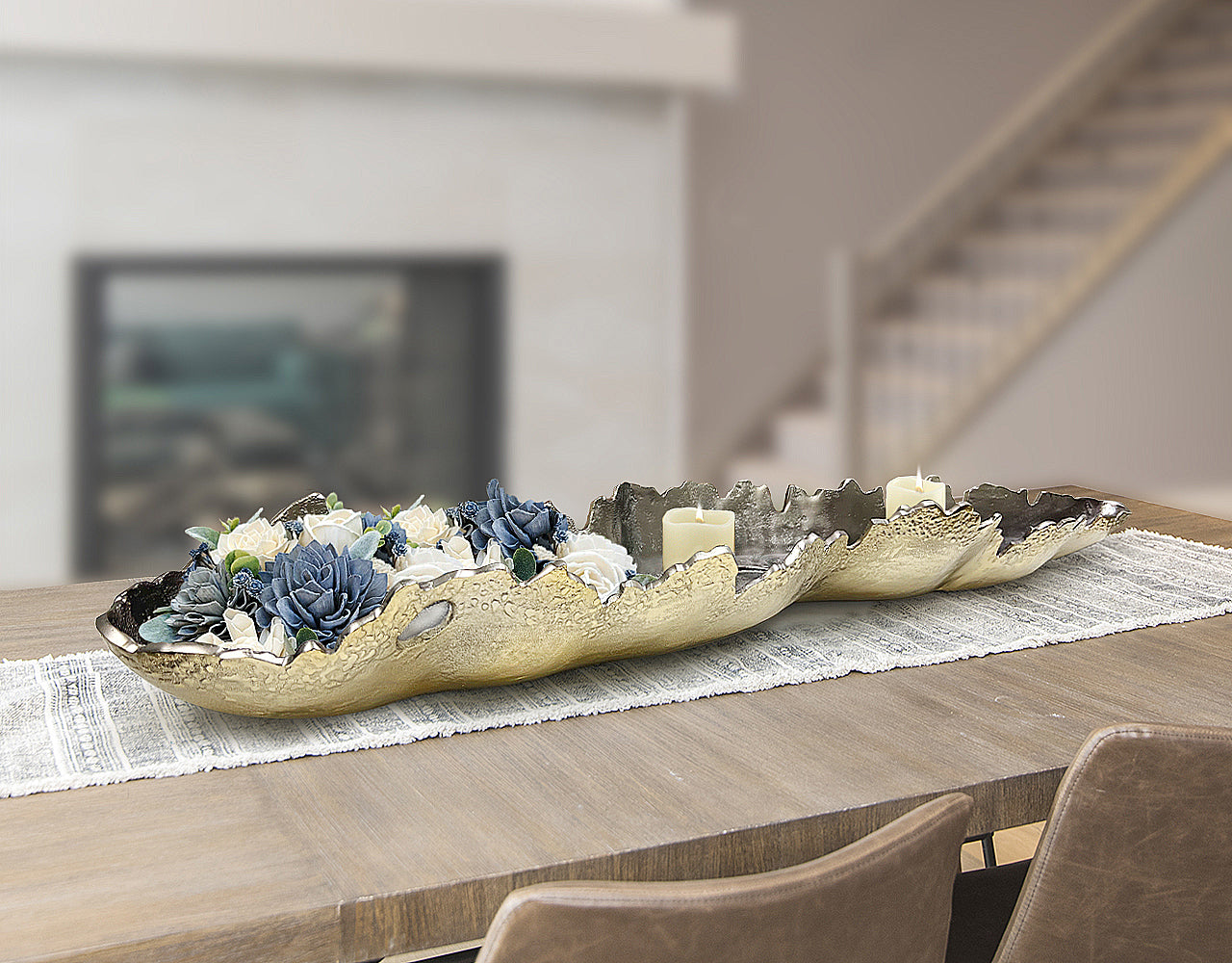 Galore Home Glacial 31706 Vassoio Oro Small