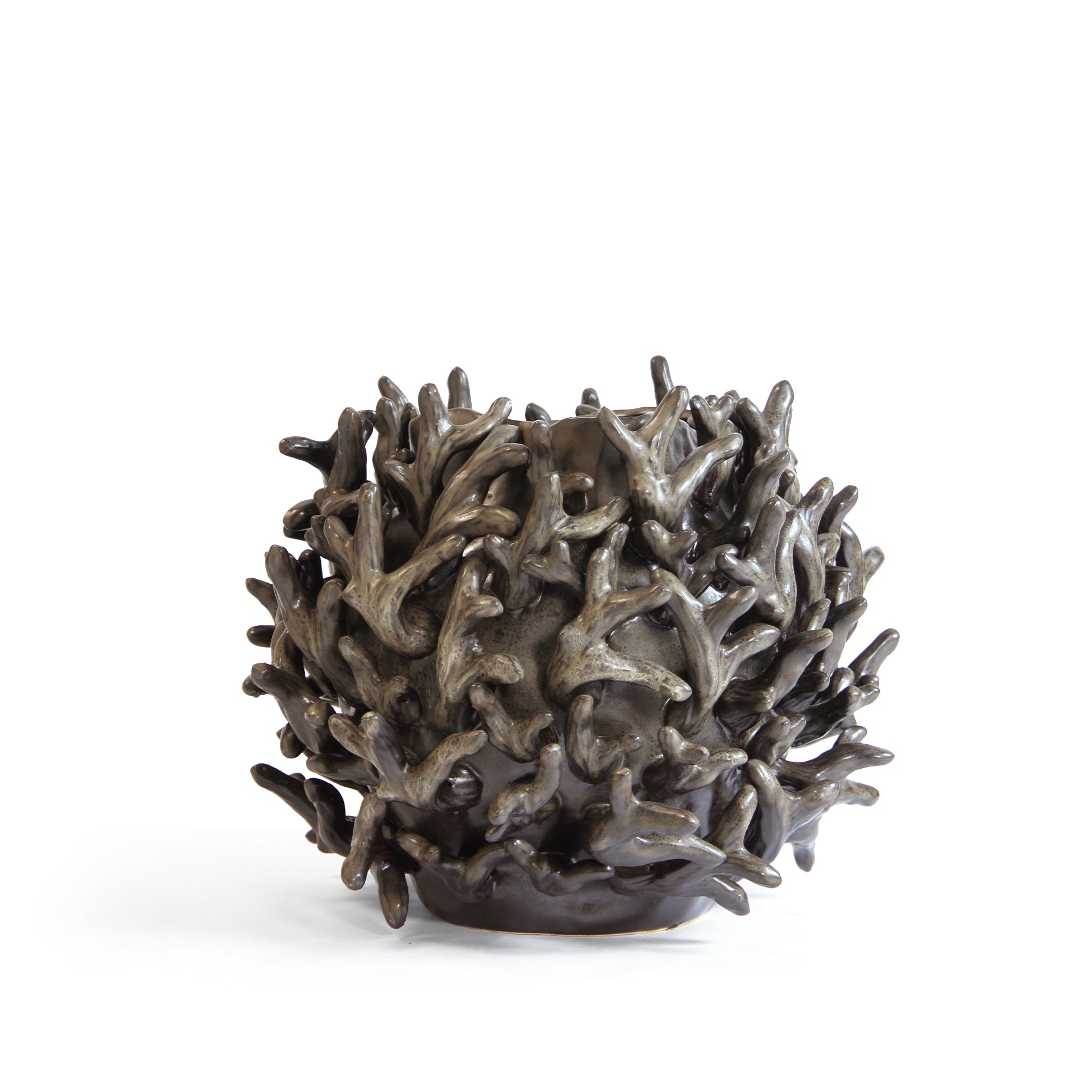 Galore Home Reefform vaso ceramica bianco 31,8 cm