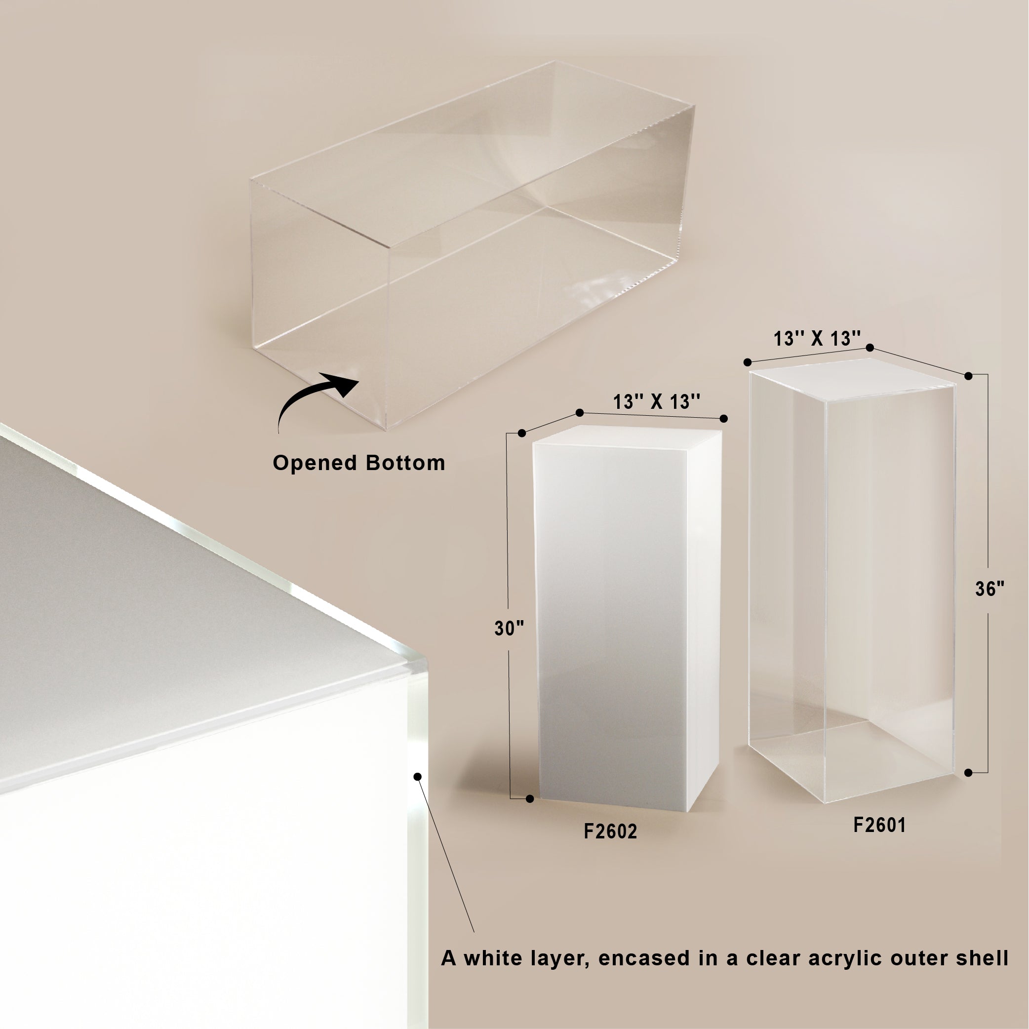 Galore Home Showcase piedistallo acrilico Clear Large