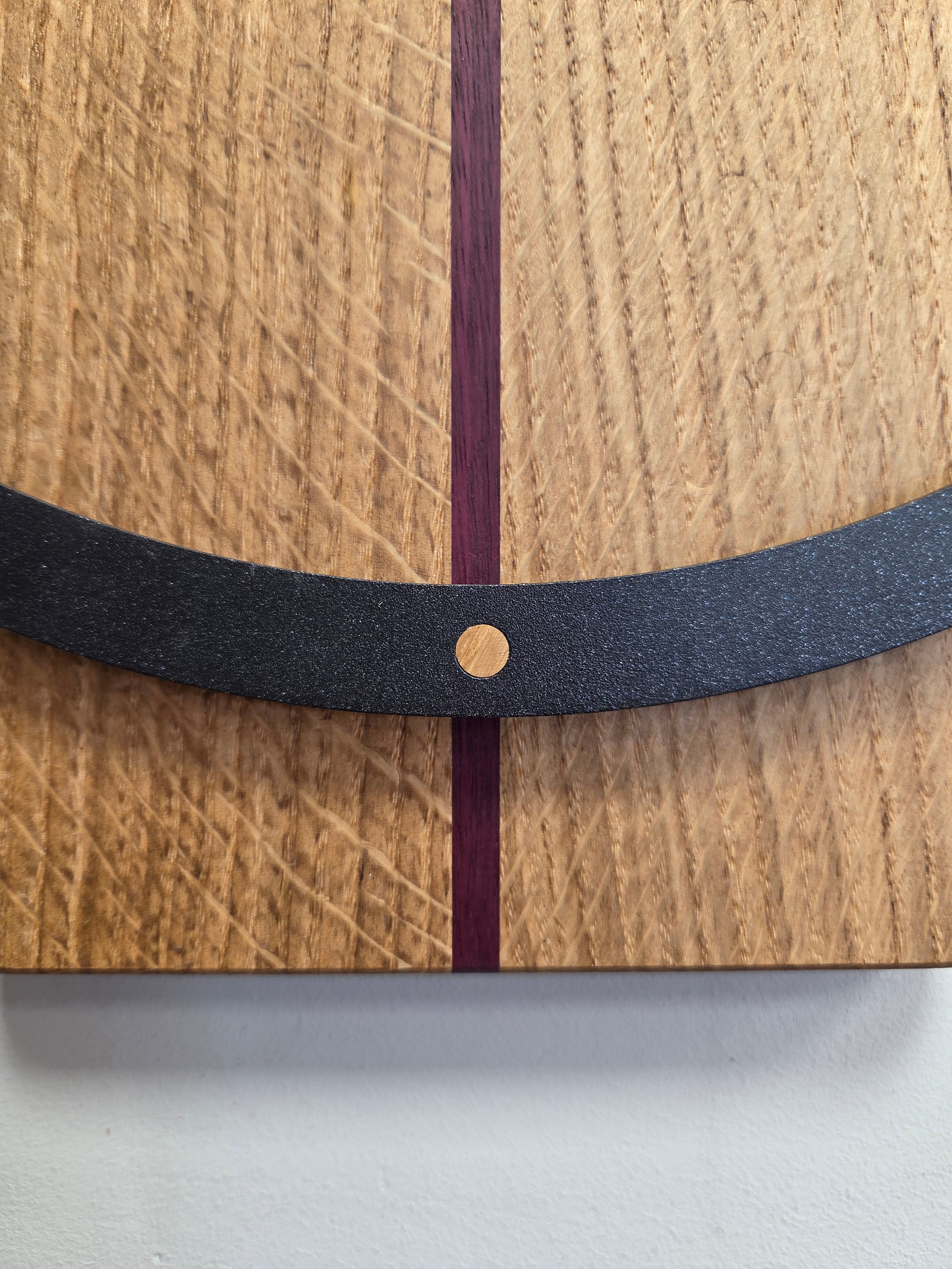 Il nido del picchio orologio muro rovere acciaio 60cm