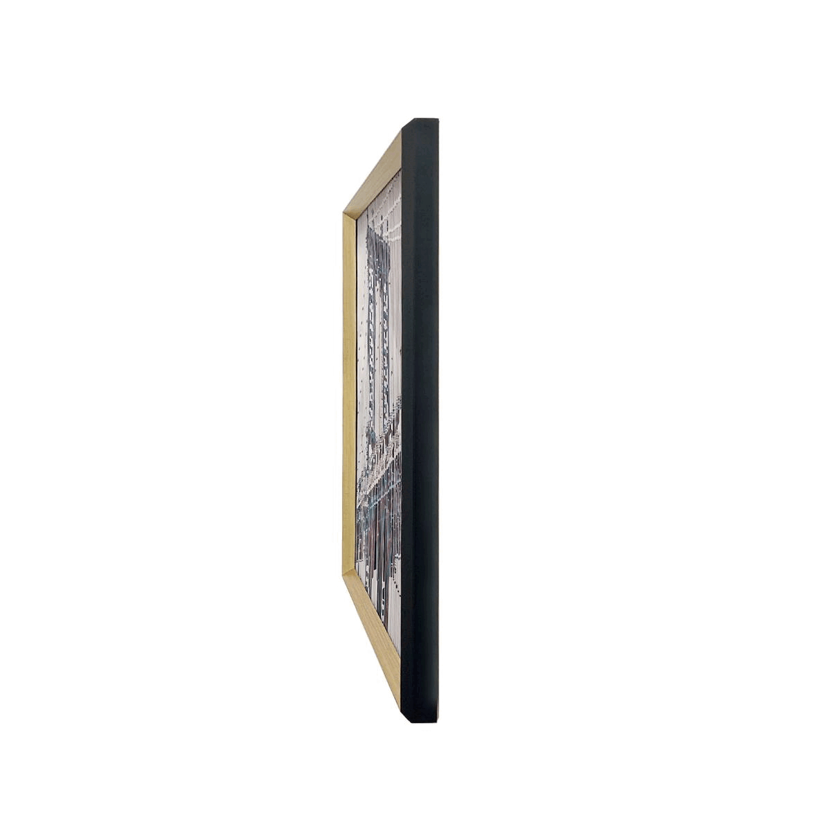 Galore Home Kinetic Bridge quadro 3D 63,5 cm nero oro