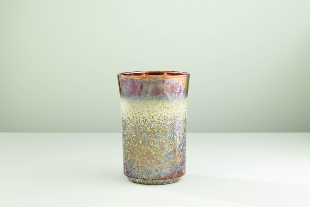 Ceramica Gatti 1928 Aurora Grande vaso 27 cm riflessi metallici