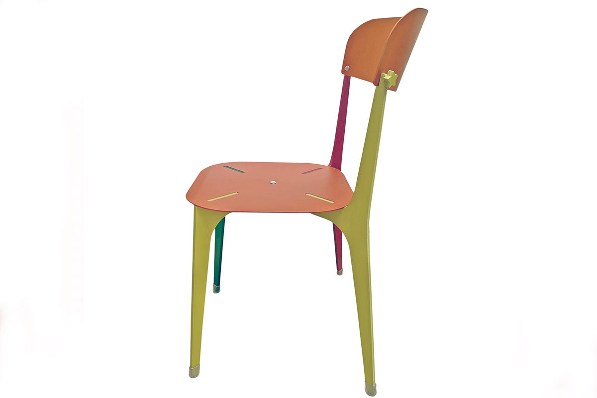 Cyrcus Design Eura sedia impilabile alluminio multicolor