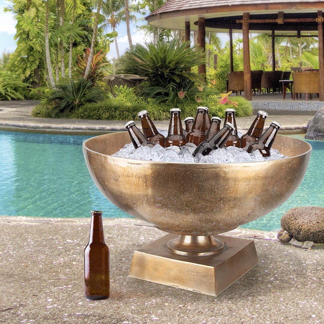 Galore Home Grand Beverage Tub coppa oro in alluminio