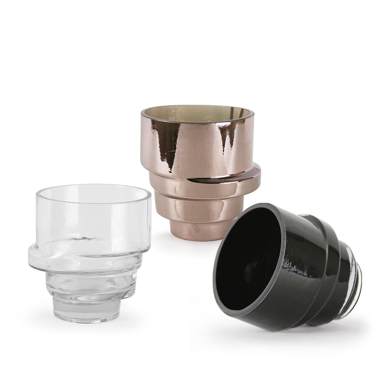 Galore Home Swirling Vaso Vetro Nero
