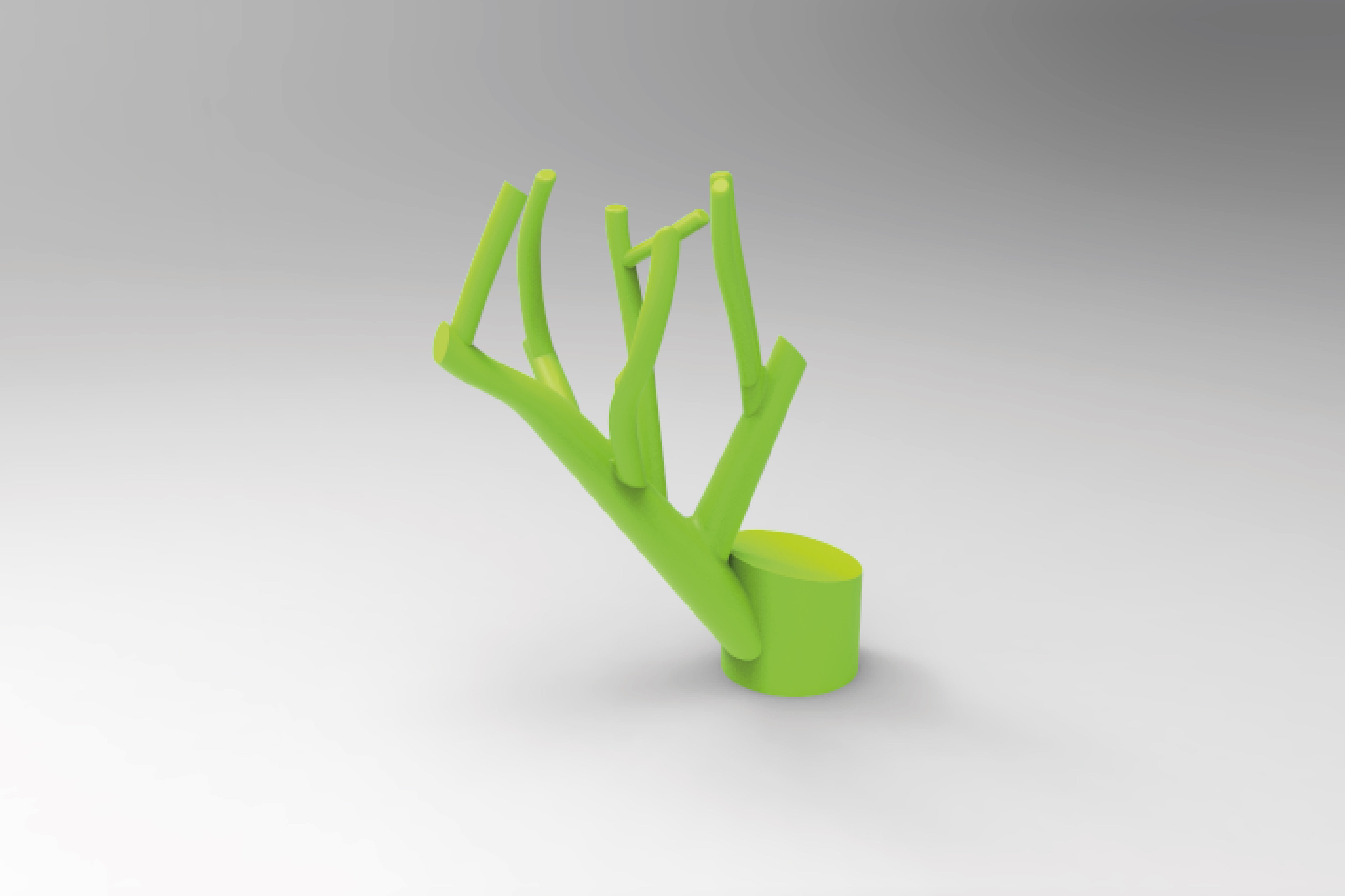 Cyrcus Design Tree Fire candelabro albero nylon nero magnete