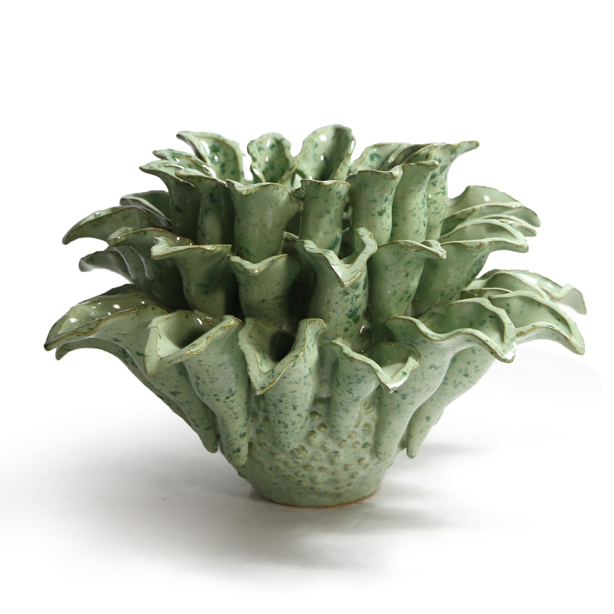 Galore Home Lotus Cascade CCE38 vaso ceramica verde 22 cm