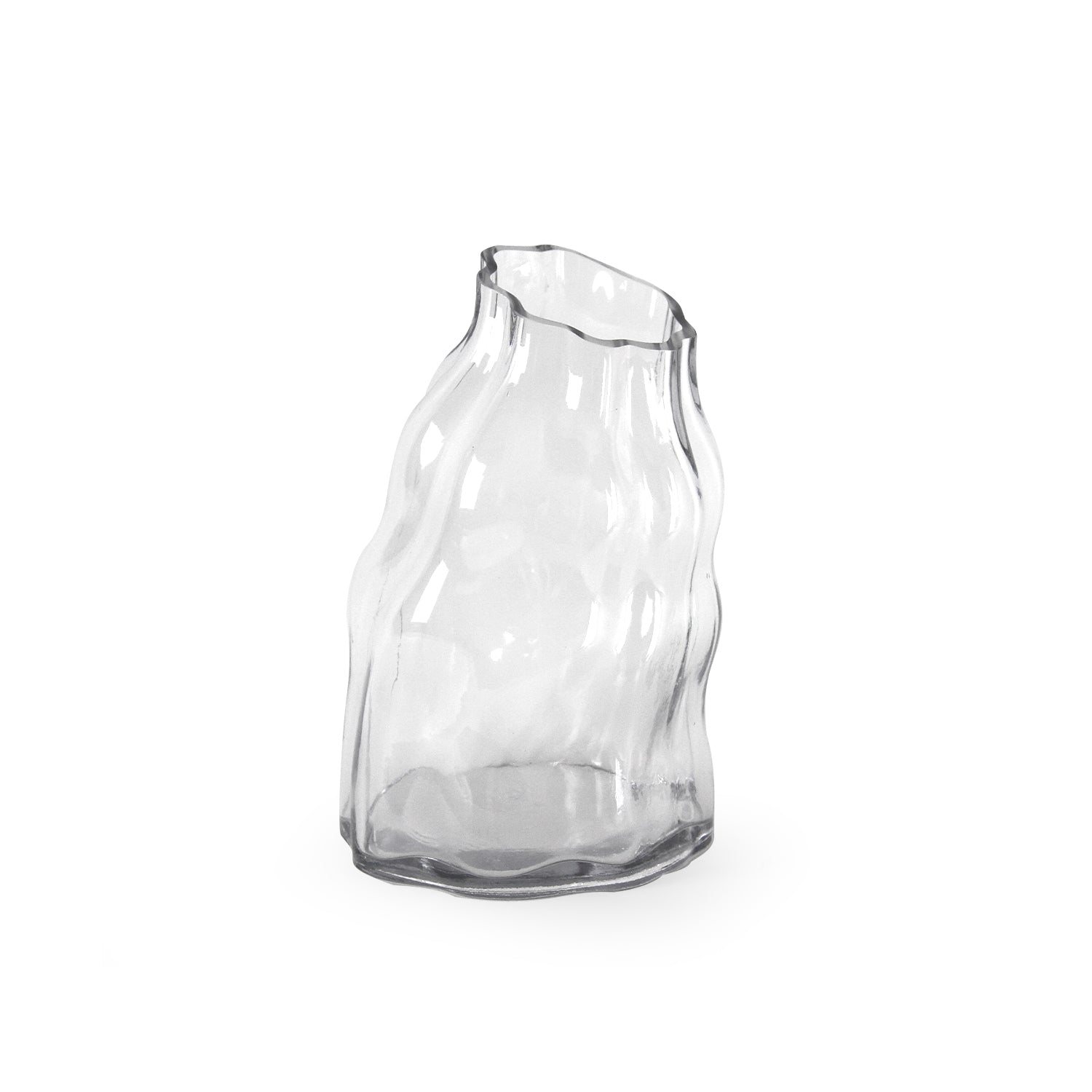 Galore Home Leaning Towered vaso vetro trasparente piccolo