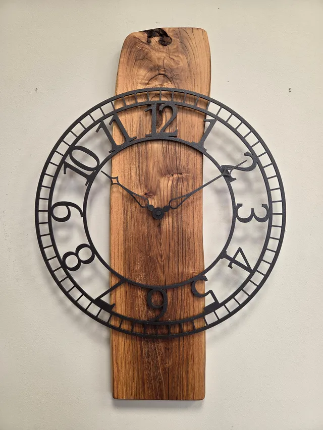 Sgualdini Simone Il Nido del Picchio orologio parete legno acacia 60cm
