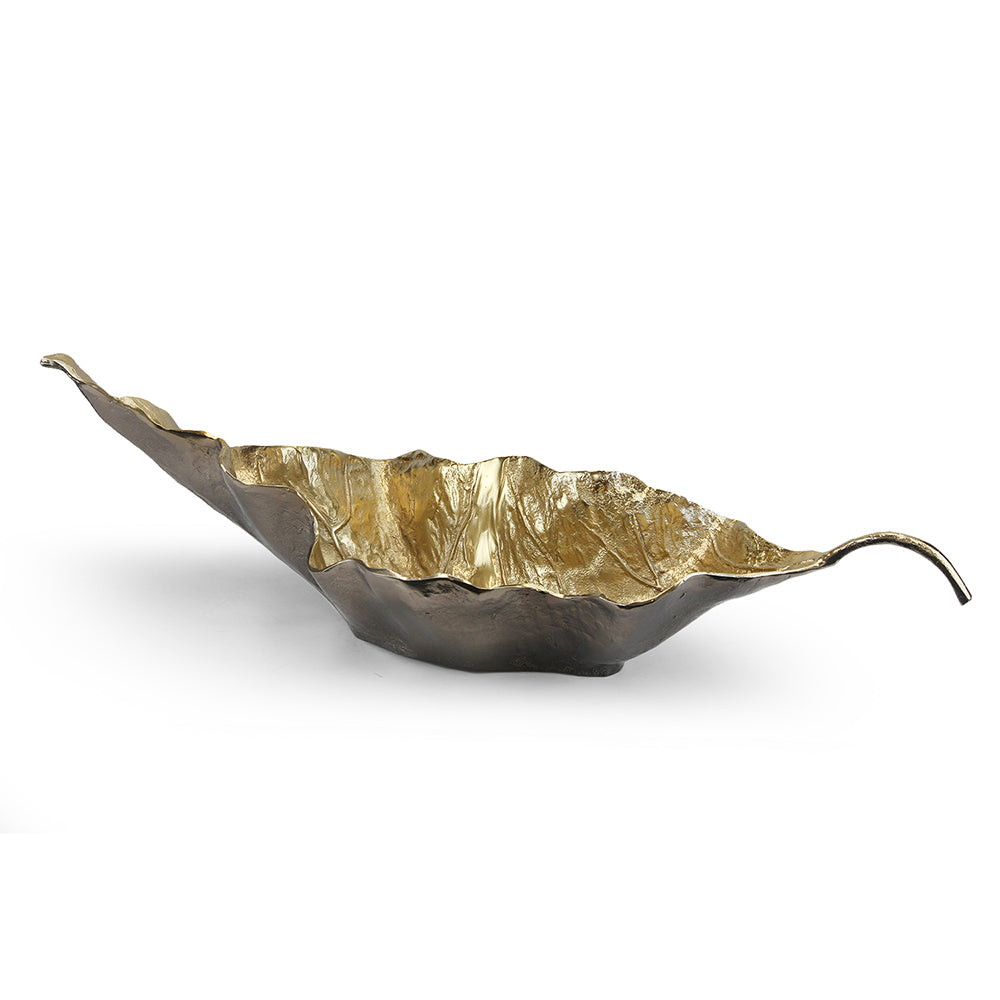 Galore Home Golden Leaf 3-2099 vassoio foglia oro Small alluminio
