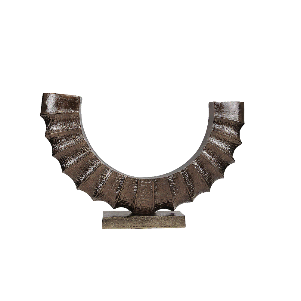 Galore Home Solstice Curve scultura da tavolo oro metallo