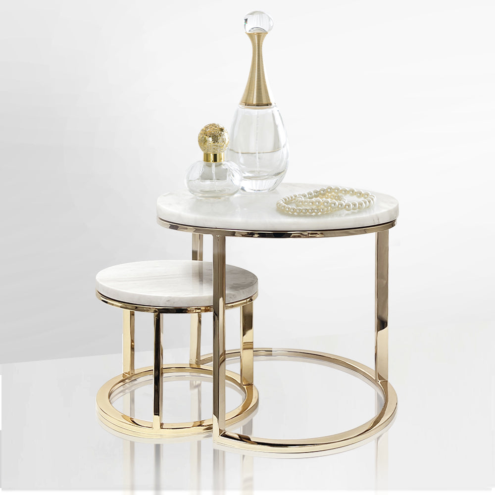 Galore Home Marble Alzata Marmo Set 2 Pezzi