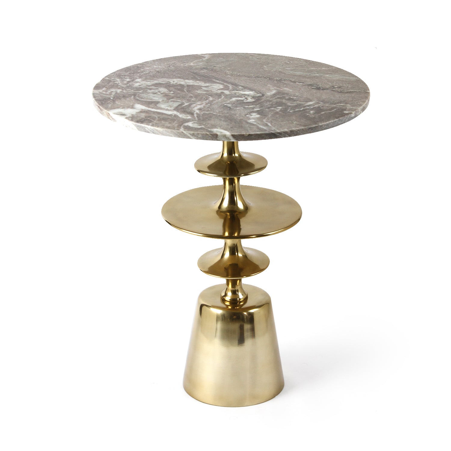 Galore Home Marble Luxe Side Table tavolino oro marmo