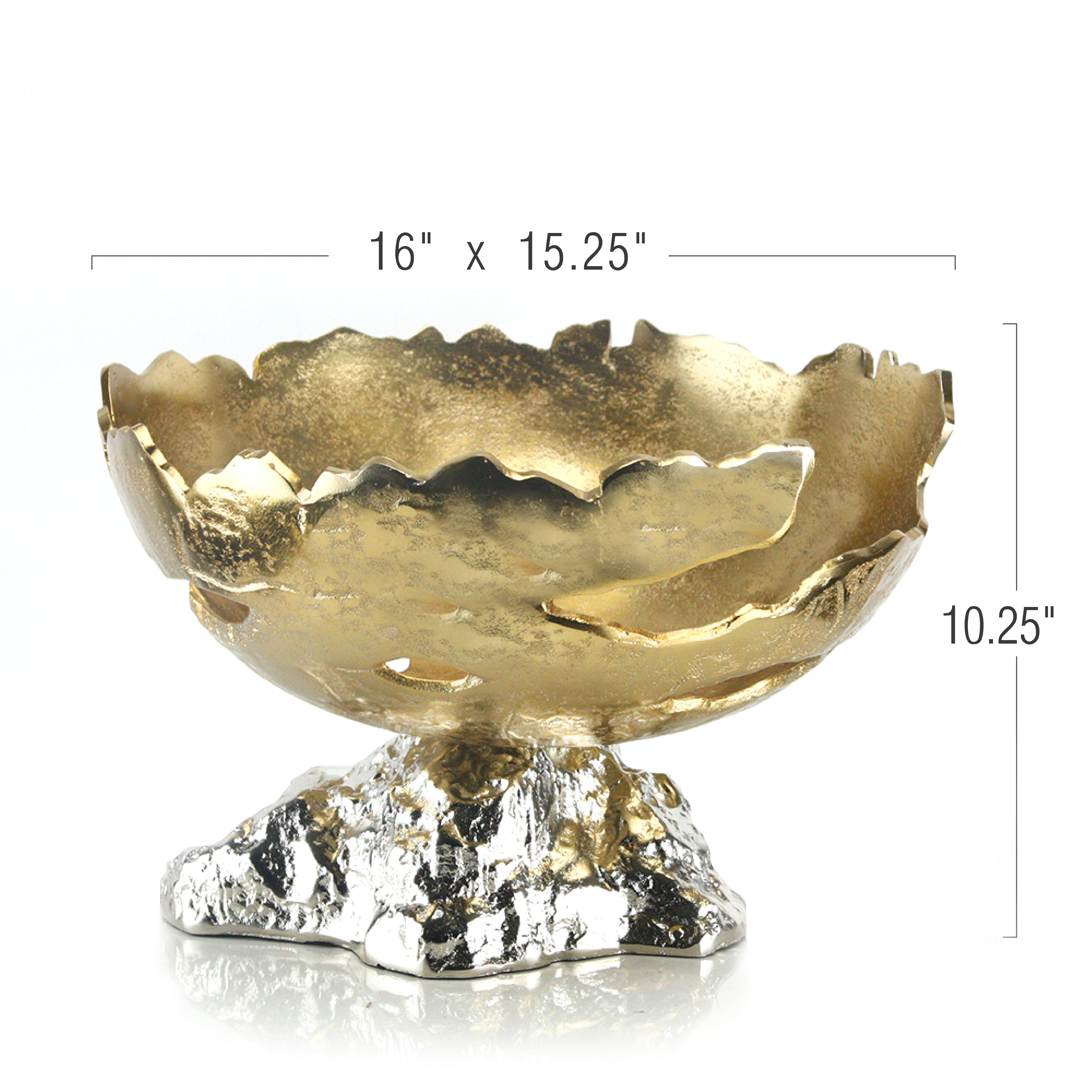 Galore Home Lunar Bowl scultura coppa Grande alluminio