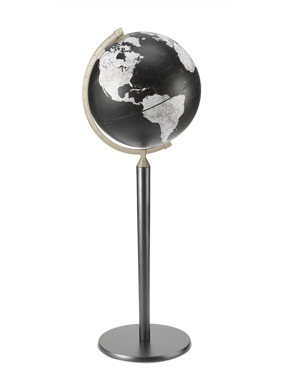 Zoffoli Vasco da Gama All Black mappamondo da terra 43x43x115 cm