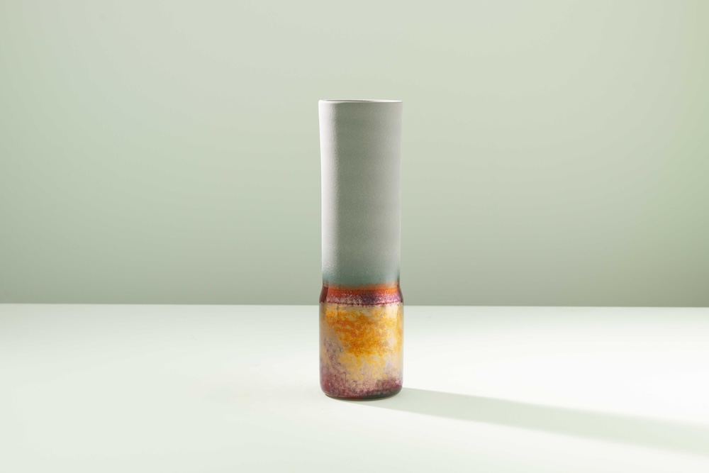 Ceramica Gatti 1928 Riflesso Vulcano vaso 35 cm a riflessi