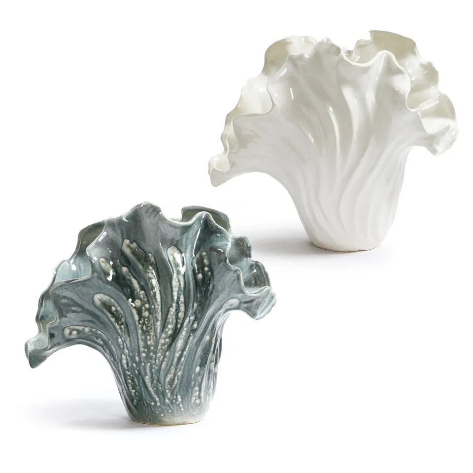 Galore Home Fanfold Blossom vaso ceramica grigio
