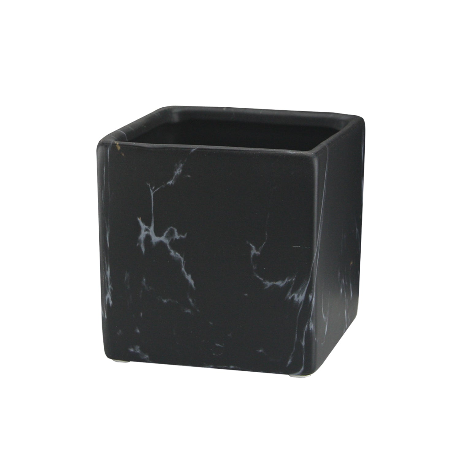 Galore Home Square vaso ceramica marmo orchidea