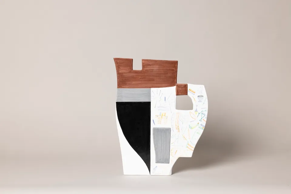 Ceramica Gatti 1928 Mimmo Paladino MP82 Andromaca scultura maiolica 42 cm